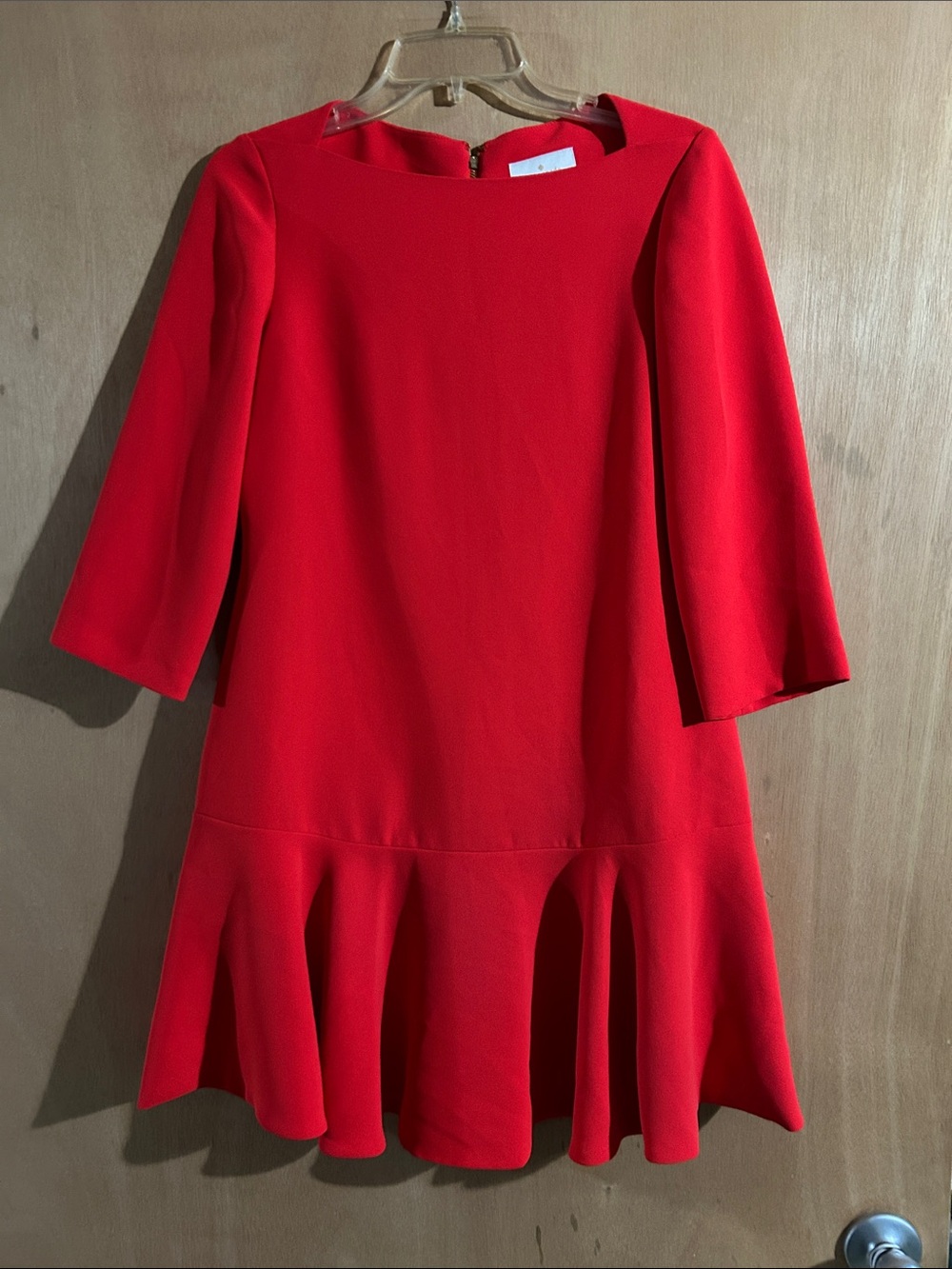 Kate Spade Red Drop-Waist Ruffle Dress